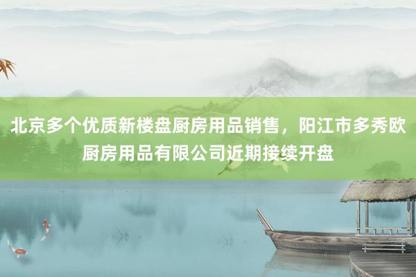 北京多个优质新楼盘厨房用品销售，阳江市多秀欧厨房用品有限公司近期接续开盘